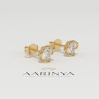 Aarinya Helix Modern Diamond Tops, The Contemporary Swirl Tops Earrings