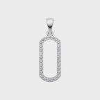 Aarinya Geometric Diamond Link Pendant Set, The Lumina Oval Paperclip Diamond Pendant Set