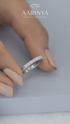 Aarinya Classic Office Wear Stackable Ring, Daily Brilliance Stacking Ring