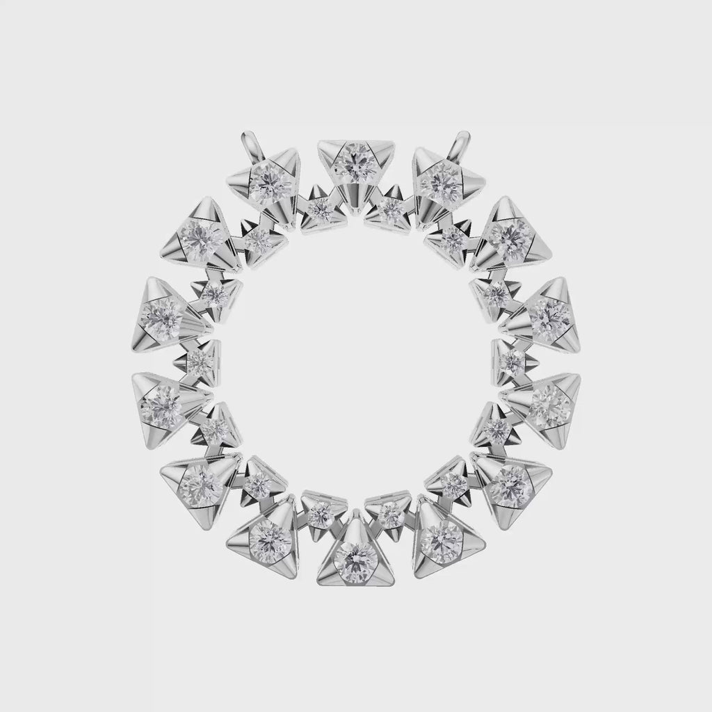 Aarinya Pyramidal Starburst Diamond Pendant