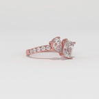 Aarinya Pear & Emerald-Cut Lab-Grown Diamond Toi et Moi Ring, The Vantage Silhouette Dual-Aura Bypass Statement Ring