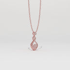 Aarinya Infinity Lab-Grown Diamond Droplet Pendant, The Vantage Silhouette Interlocking Ribbon Pendant