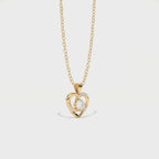 Aarinya Interlocking Heart Solitaire Lab-Grown Diamond Pendant