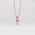 Aarinya Botanical Infinity Vine Lab-Grown Diamond Leaf Pendant, Olive Leaf Infinity Pendant