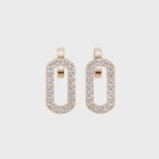 Aarinya Geometric Diamond Link Pendant Set, The Lumina Oval Paperclip Diamond Pendant Set