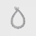 Aarinya Teardrop Pave Lab Grown Diamond Pendant, The Pear Open-Halo Diamond Pendant