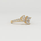 Aarinya Pear & Emerald-Cut Lab-Grown Diamond Toi et Moi Ring